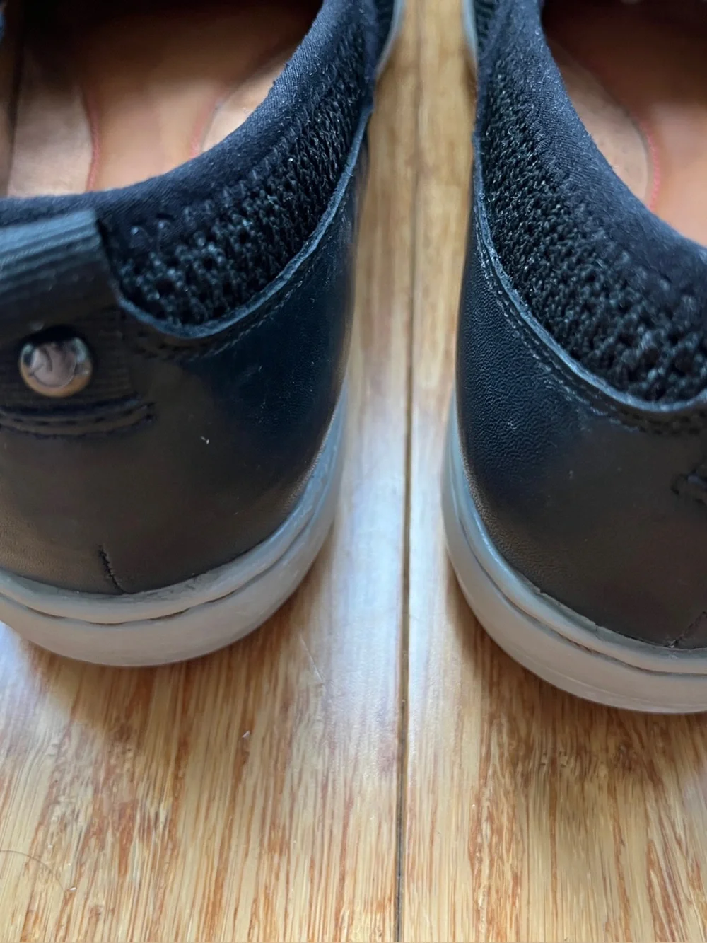 Women’s Cobb Hill Penfield Envelope Slip On Black Shoes Woven Mesh Stretch 8.5 M